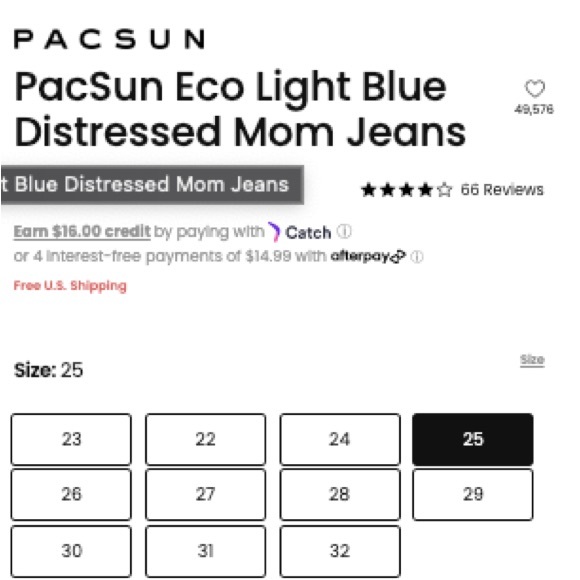 Four pack of PacSun jeans and jeggings size 23/24 - Picture 6 of 14